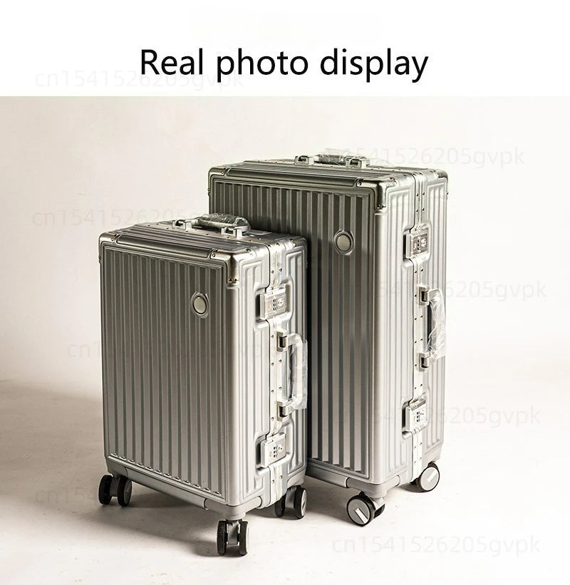 20/24 Inch Large Capacity PC Rolling Luggage Case TSA Combination Lock Business Metal Frame Travel Suitcase on Wheels Travel Bag