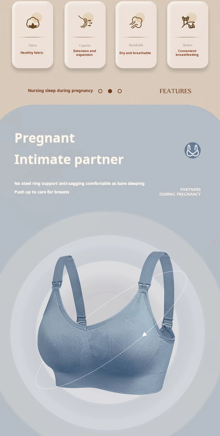 2pcs/Lot Maternity Wireless Front Open Nursing Bra Women's Breathable Seamless Breastfeeding Bras Pregnant  Mom Clothing