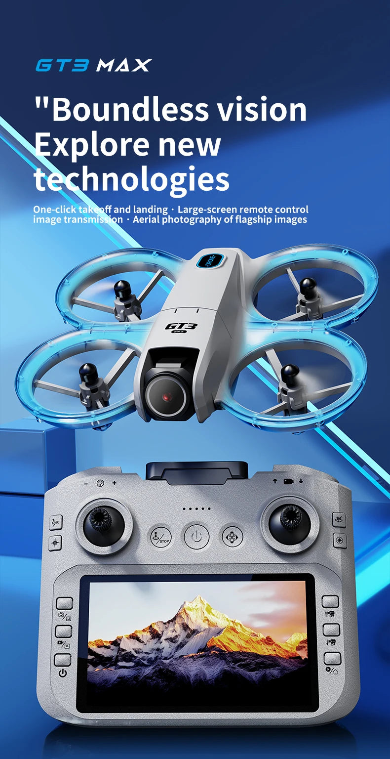 Original GT3 MAX Drone 8K Professional HD Aerial Photography Remote Control Aircraft 5G HD Dual Camera Mini Quadcopter Toy UAV