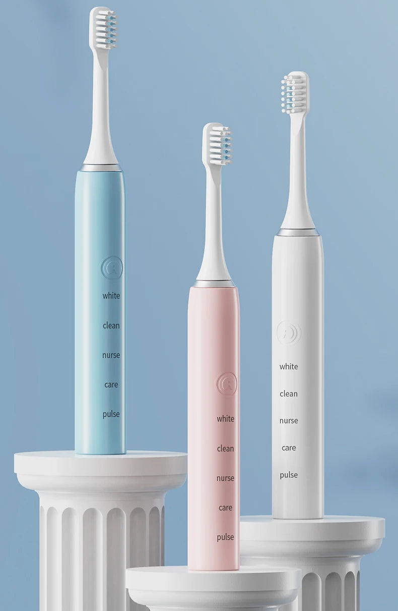 The New Ultrasonic Sonic Electric Toothbrush Rechargeable Tooth Brushes Adult Timer Brush Washable Electronic Whitening Teeth
