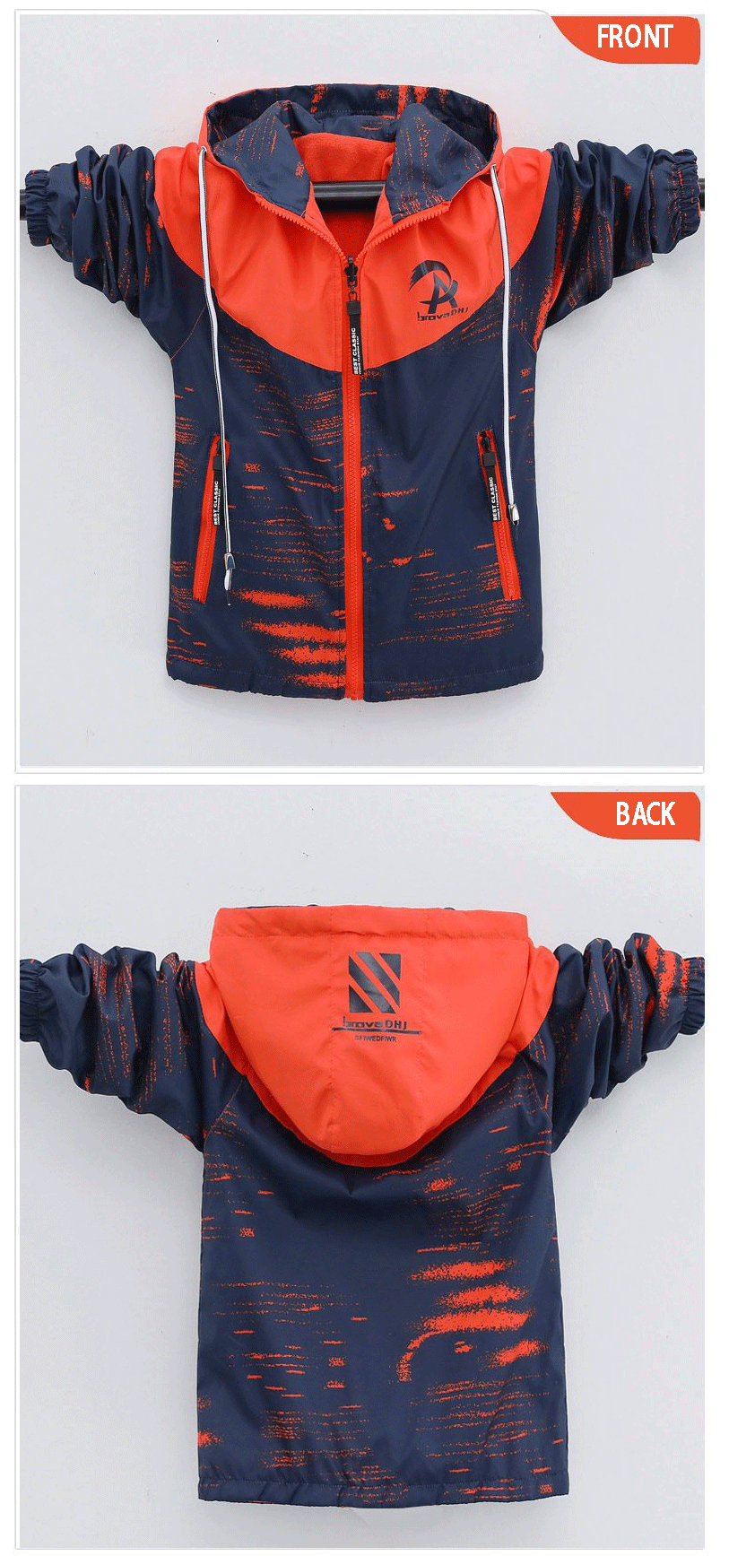 Autumn Children's Clothes Double-sided Wear Jacket Fleece Coat Boy Waterproof Windproof Children Outerwear Sport Jacket For Boys