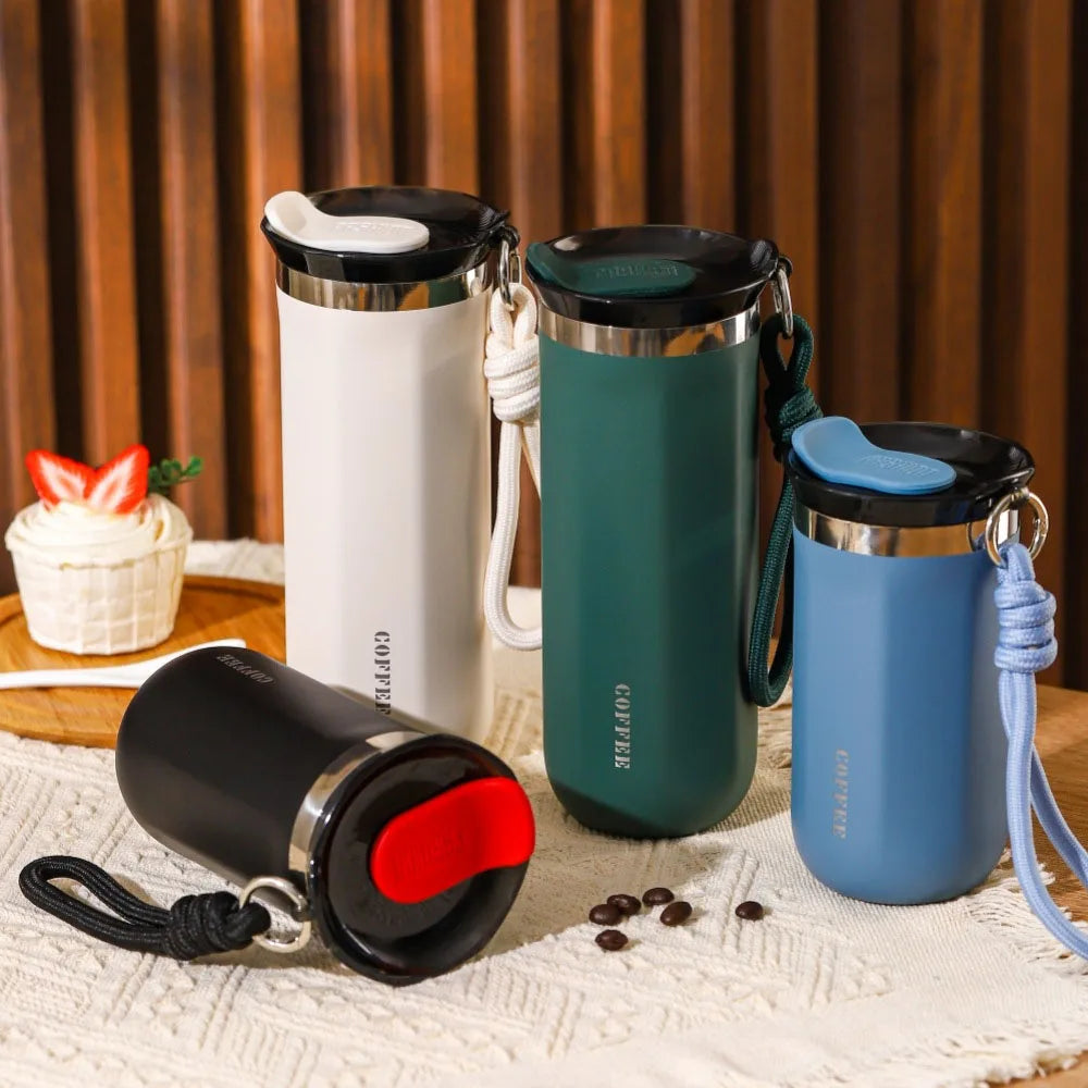 Custom Name 304 Stainless Steel Water Bottle Double Walled Insulated Thermal Personalized Mug Leakproof Vacuum Coffee Drinkware