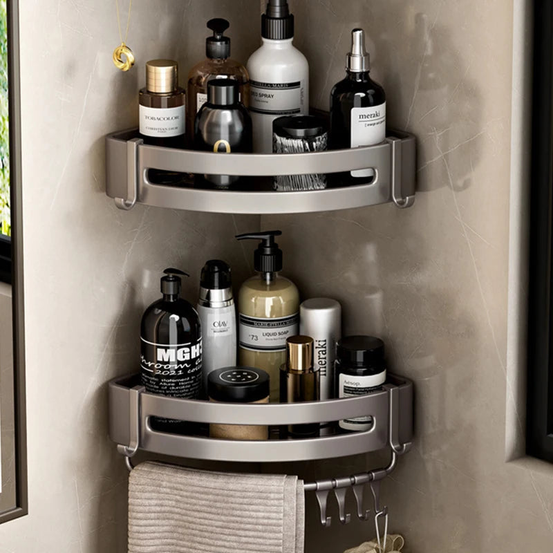 Triangular Wall-Mounted Shelf for Bathroom Or Toilet Area Rectangle Additional Balcony Storage Space for Small Bathrooms