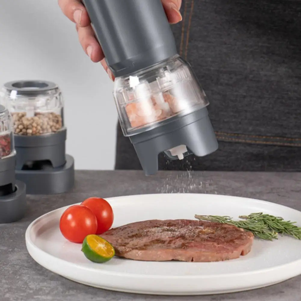 Pepper Grinder Electric Mill Rechargeable Design Kitchen Gadget Fast Grinding Coarse Fine Adjustable Cooking Essential Tools