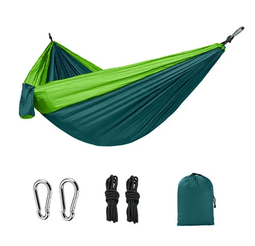 Hammock Outdoor Anti-rollover Parachute Fabric Nylon Double Swing Outdoor Camping Hammock Dormitory Picnic Outdoor