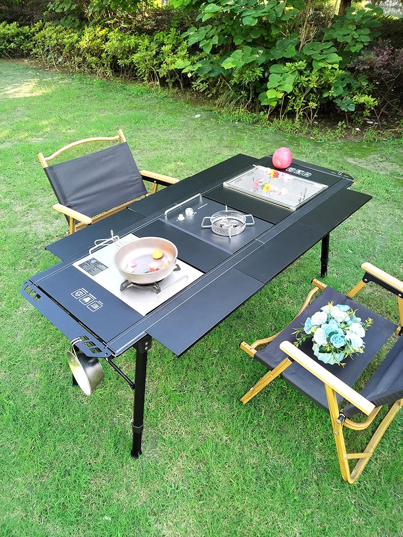 Folding IGT table 5 Unit Lightweight table Backpack roll table Expand adjustable leg desk Desktop burner bbq table