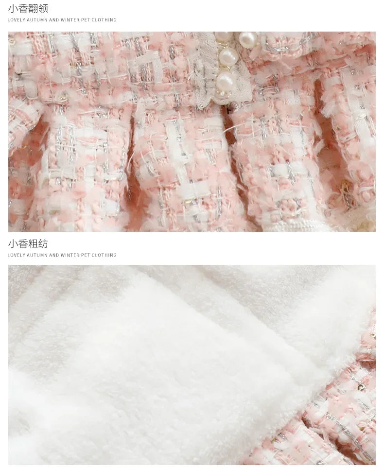 NEW Winter Cat Dog Dress Luxury Princess Wedding Puppy Costume Pomeranian Poodle Schnauzer Doggie Apparel Dresses with Dog Bag