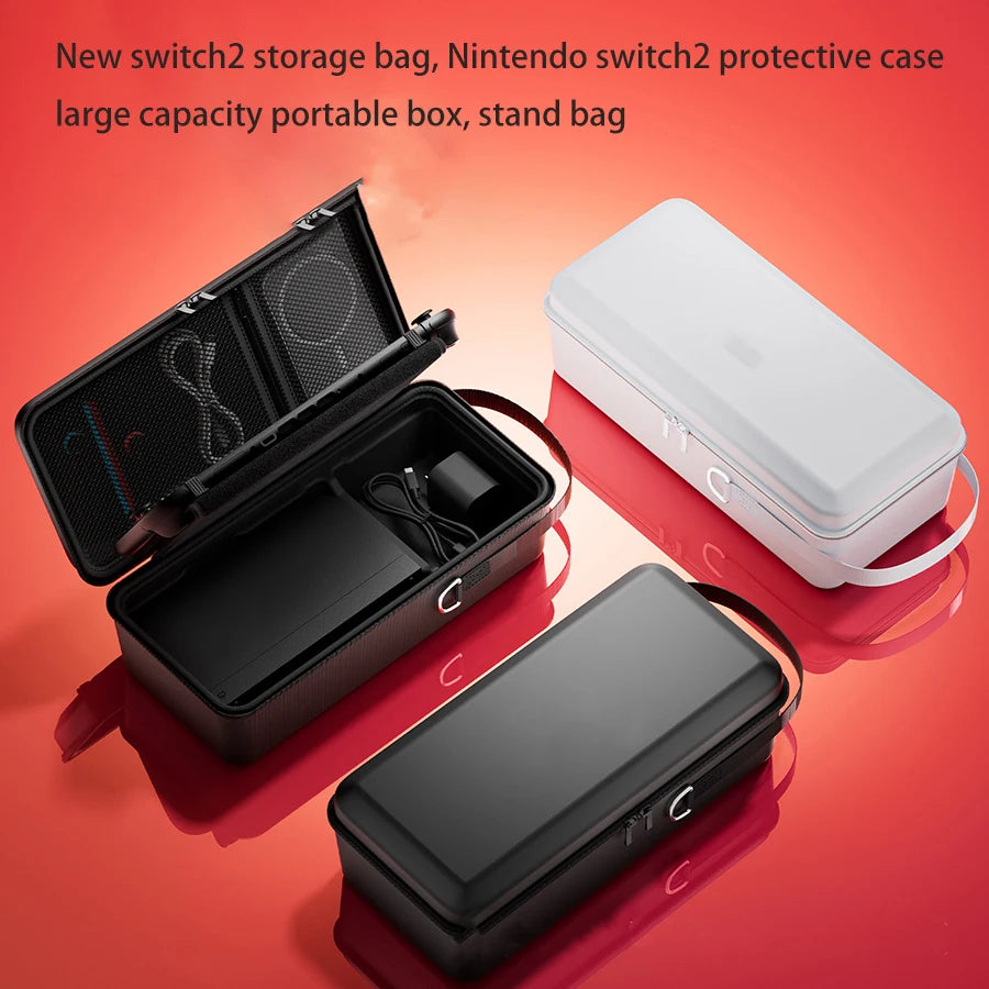 New  For Switch 2 Storage Bag with OLED Protective Cover, Large Capacity Portable Hard Shell Bracket Bag