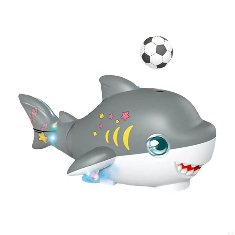 Electronic Pet Fish Children Shark Toy with Lights Music Crawling Toy Suspended Balloon Blowing Toys for Kid Birthday Xmas Gifts