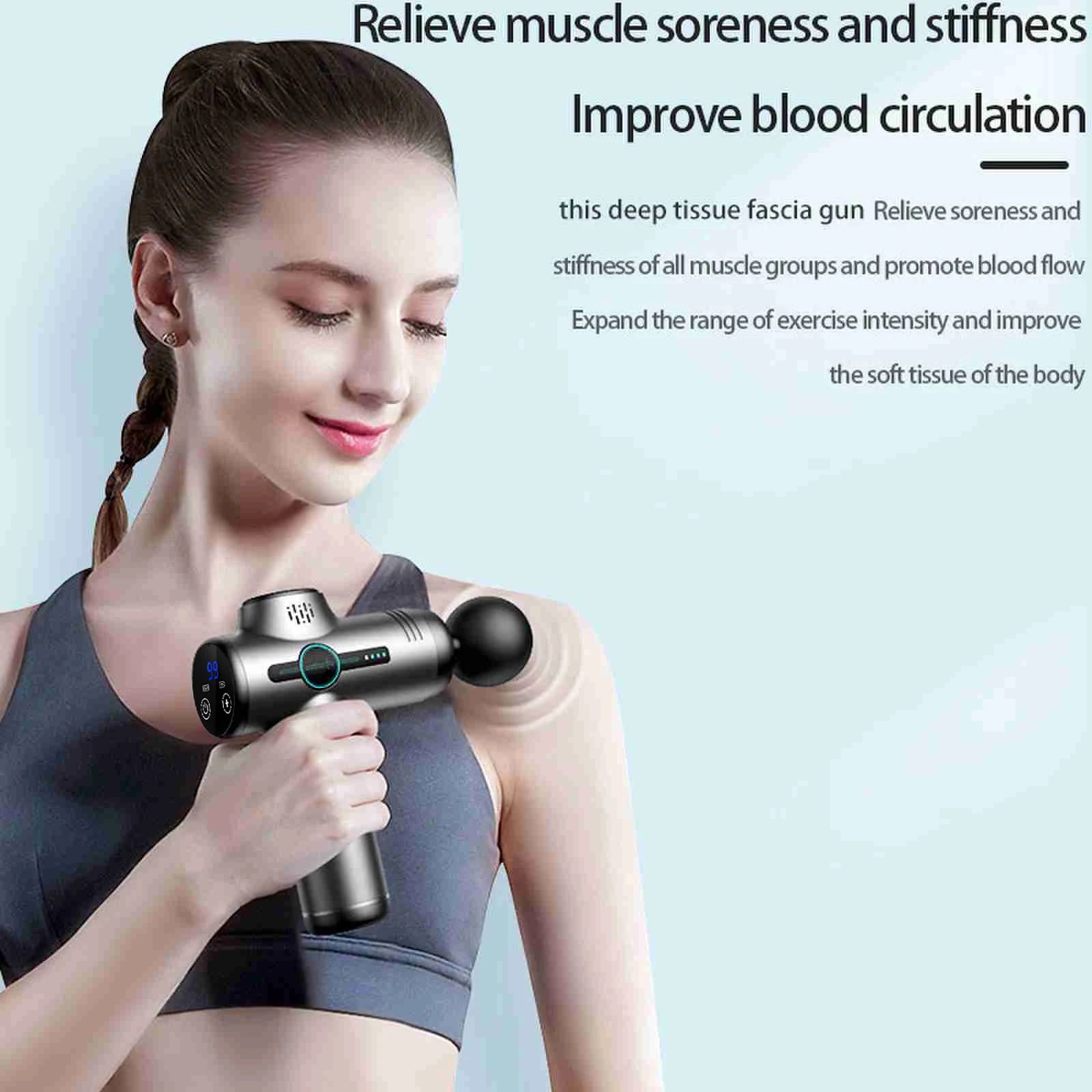 Professional-Grade Percussion Massage Gun - Deep Tissue Muscle Relaxation Back & Body Deep Tissue Relaxation