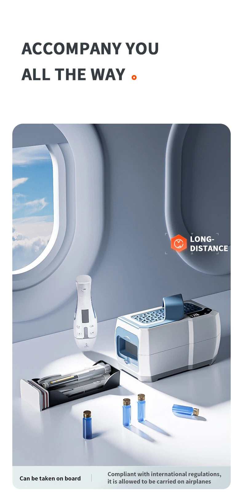 7800mAh High Quality Rechargeable Insulin Cooler Mini Fridge Portable Medical Refrigerator 5-8°C with Crossbody Bag for Travel