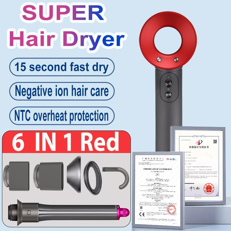 1600W Professional Hair-care Negative Ion Hair dryer 220V Leafless Hairdryer High Speed household Blow Dryer Salon Style Tool
