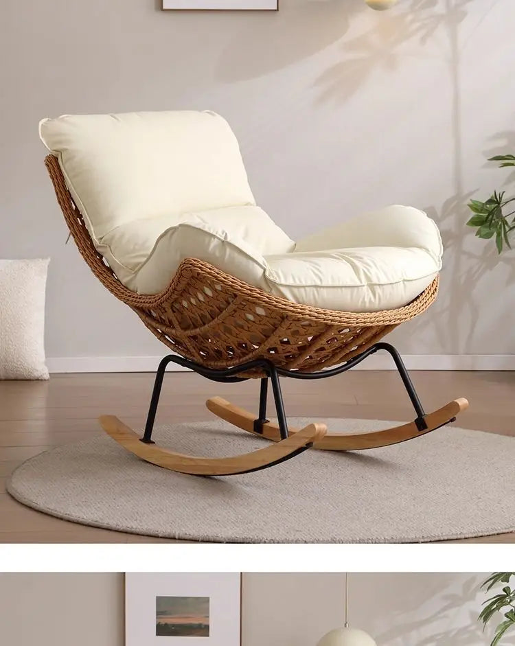Outdoor Rattan, Recliner, Rocking Chair, Balcony, Outdoor, Courtyard, Leisure, Chair, Lazy, Sofa, Living Room, Sleepable