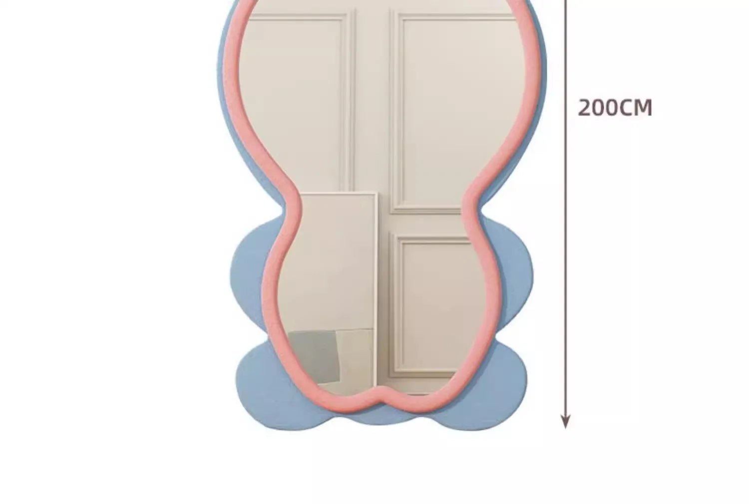 Rabbit exterior design whole body mirror large Cream style high-end elegant Floor standing full-length mirror bedroom furniture