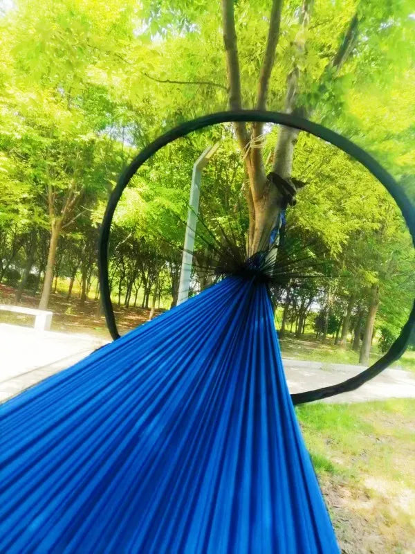 Lightweight Parachute Fabric Outdoor Hammock with Net for Camping Travel 250x120cm