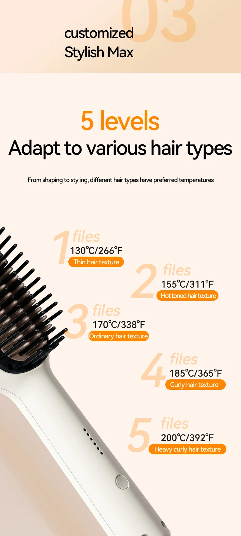 KSKIN Top Hot Sale Hair Straightener 2 in 1 Mini Brush Multifunctional Professional Hair Flat Iron Hair Comb