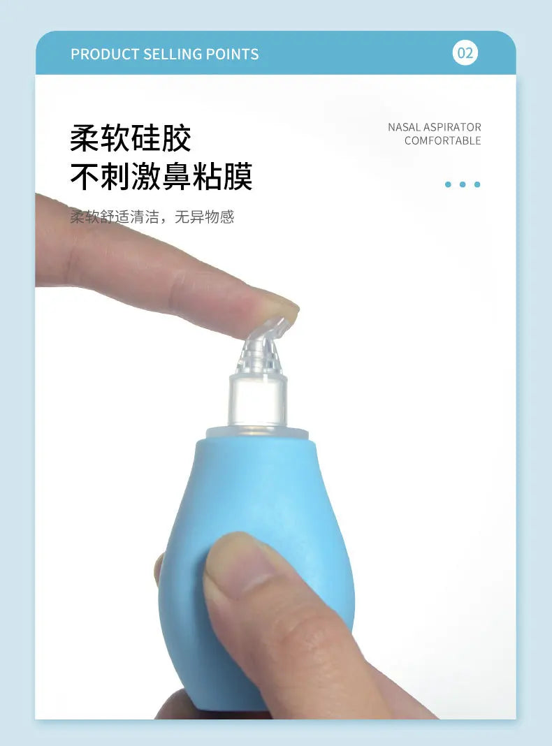 New Born Silicone Baby Safety Nose Cleaner Vacuum Suction Children Nasal Aspirator New Baby Care Diagnostic-tool Vacuum Sucker