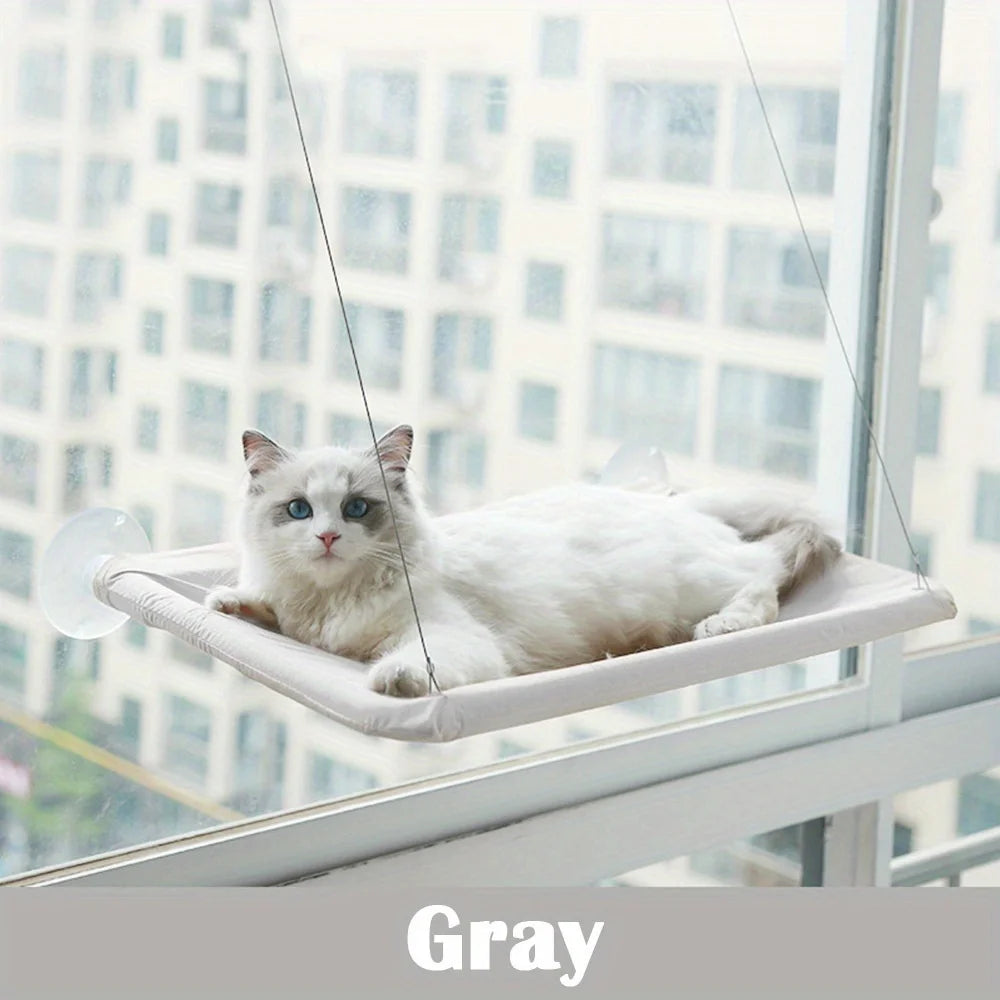 20KG Pet Cat Hammock with Mat Hanging Cat Bed Bearing Comfortable Cat Window Seat Mount Cats Beds and Furniture Cats Accessories