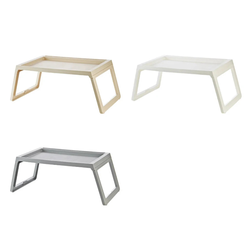 Laptop Stand Bed Folding Bedside Table Desk Foldable Computer Breakfast Beige Student Study  Work Laptop for Breakfast Desk