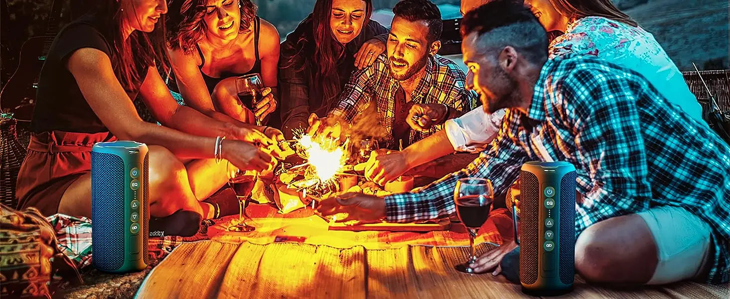 Ortizan X8 Pro Bluetooth Speaker Portable with 40W Stereo Sound,Rich Bass,IPX7 Waterproof, 30H Playtime, Mixed Color Lights,3 EQ