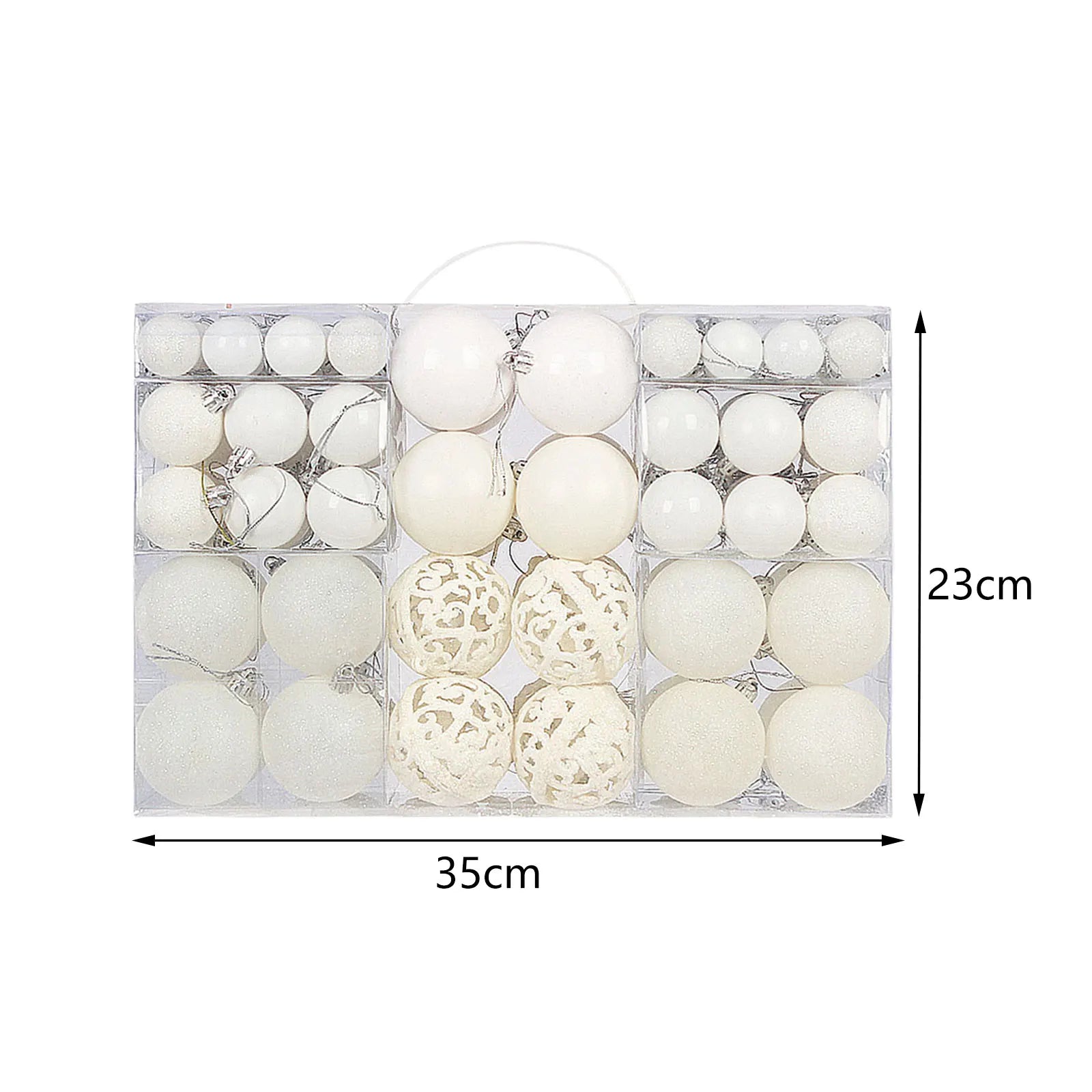 100Pcs Christmas Ball Ornaments Tree Decorative Shatterproof Decorations Hanging Xmas for Anniversary Wedding Party Holiday