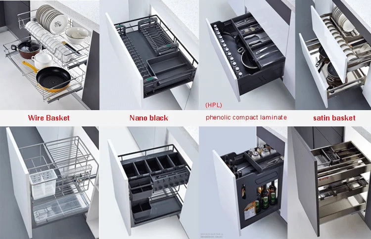 Kitchen Cabinet Basket Space Savings Pull Down Elevator Dish Rack Storage Bowl Rack Electric Down And Up Touch And Voice Control