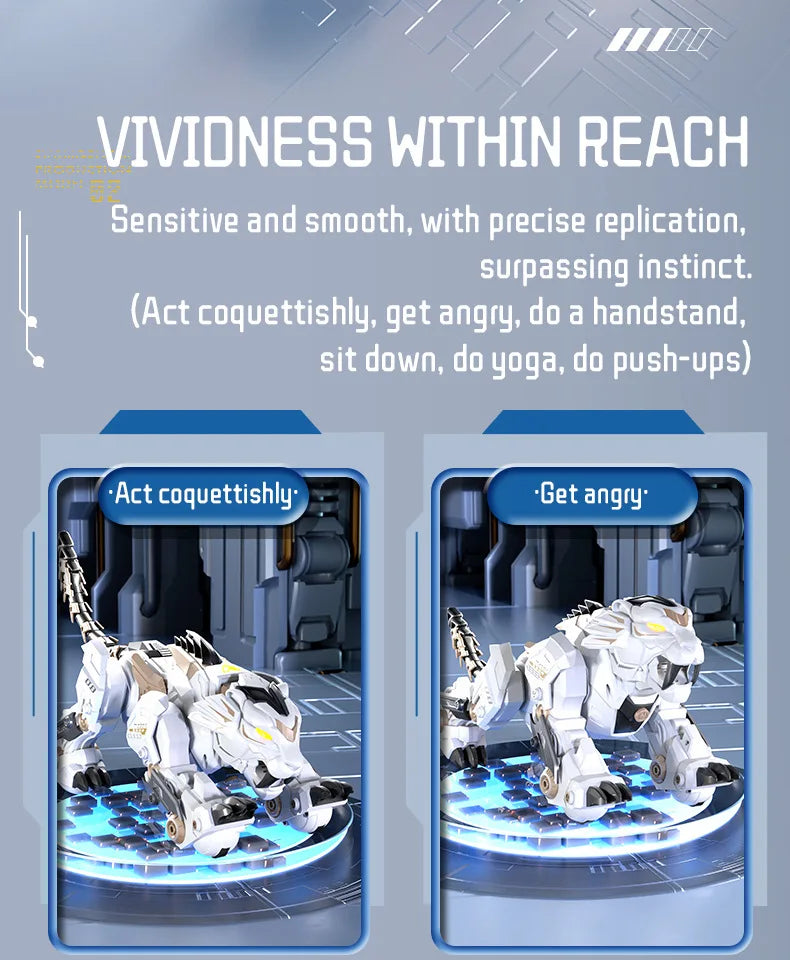 Jjrc R38 Smart Mechanical Tiger Robot Toy Electronic Pet With Touch Gesture Sensing Cross-Border Dancing Stunt Gift For Kids