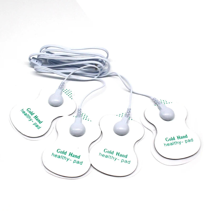 2 Way+4-Way Machine Massager Button Cable Electrode  Electrode PadsStandard Connection Massage  for  TENS Unit Lead Wires Cables