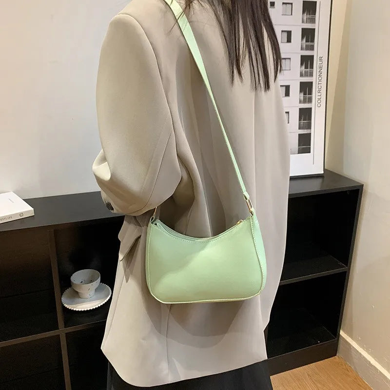 Fashion Korean Version Simple Crossbody Bag Casual Bag Shoulder Bag Armpit Handbag