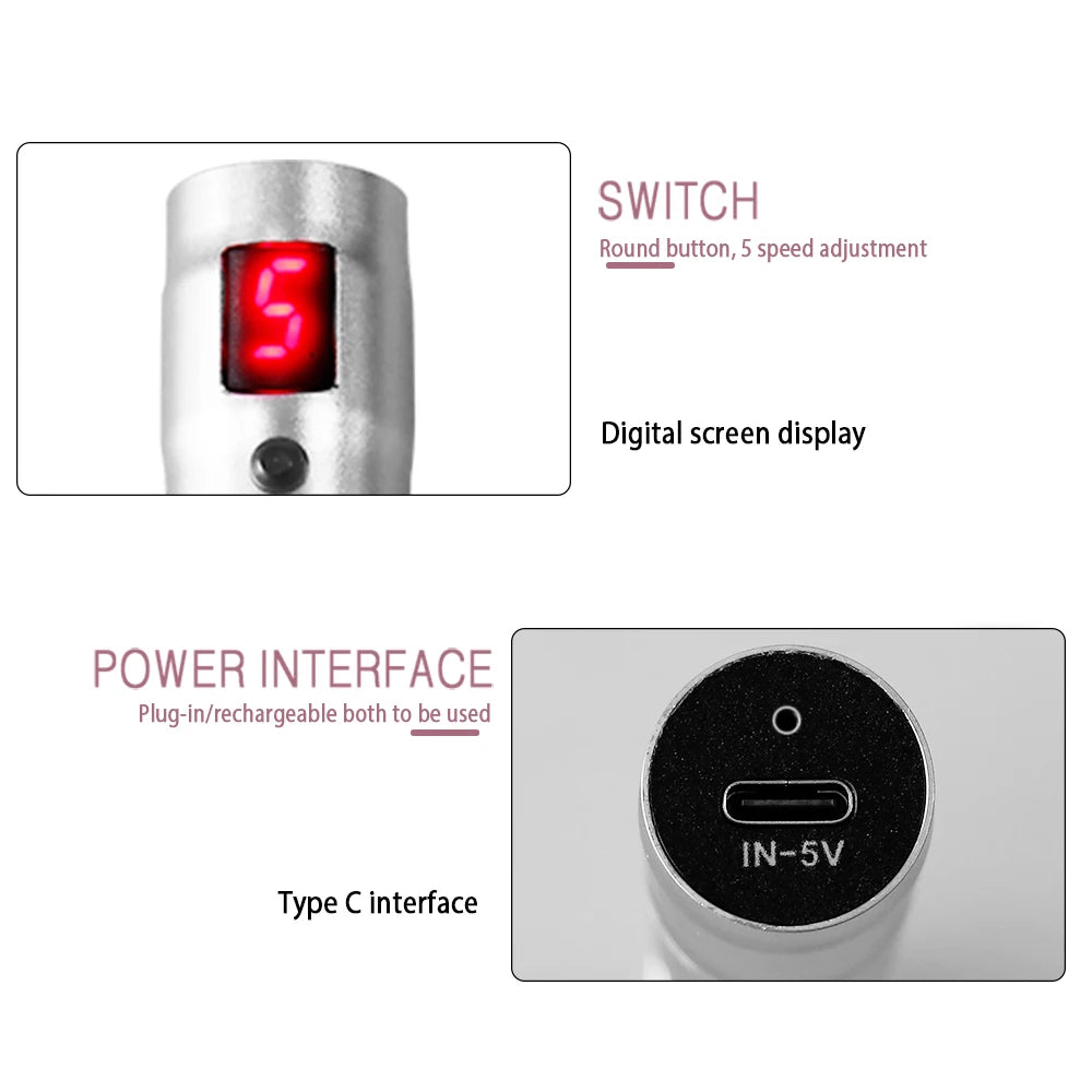 Electric Dr.imp Pen Wireless Dermapen Beuty Care Machine Mute Derma Pen Needle Cartridge Microneedling Tips Nano Micro Needles