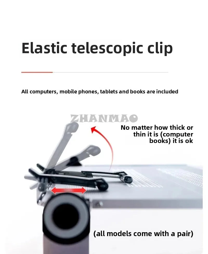 Lying Flat on The Bed, Laptop Desk, Foldable Tablet Stand, Adjustable and Movable, Writing Desk for Lying Down Desk Table