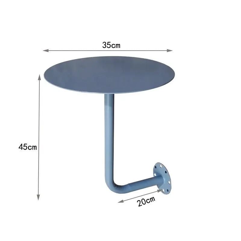 Wall-Mounted Small Round Table for Cafe Milk Tea Shop Corner Booth Space-Saving Bistro Counter Dessert Bar Wall Installation