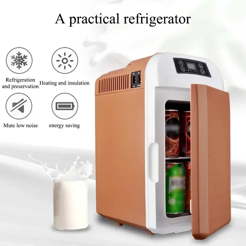 8L Car Home Dual-use Refrigerator Small Refrigerated Refrigerator Cold And Hot Dual Energy Refrigerator Fridge Mute Low Noise