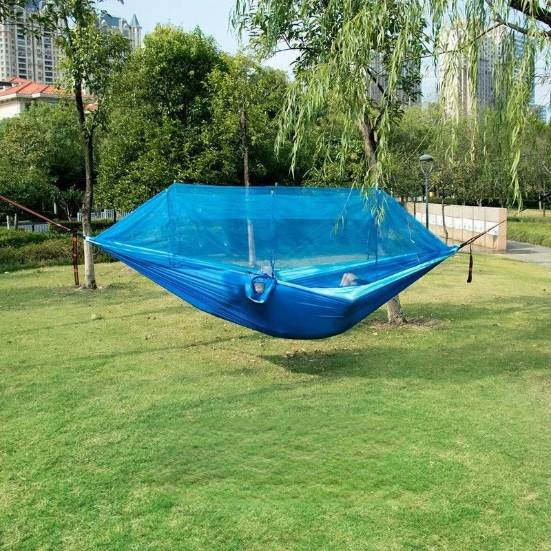 Double Mosquito Net Hammock 300×200CM Size Outdoor Camping Anti-mosquito Hammock Umbrella Cloth Nylon Anti-rollover Camping