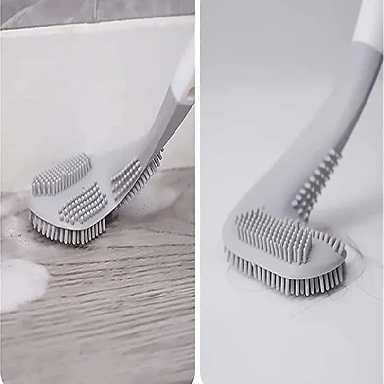 Golf Silicone Toilet Brushes Set Long Handled Toilet Cleaning Brush Black Modern Hygienic Bathroom Accessories Toilet Brush