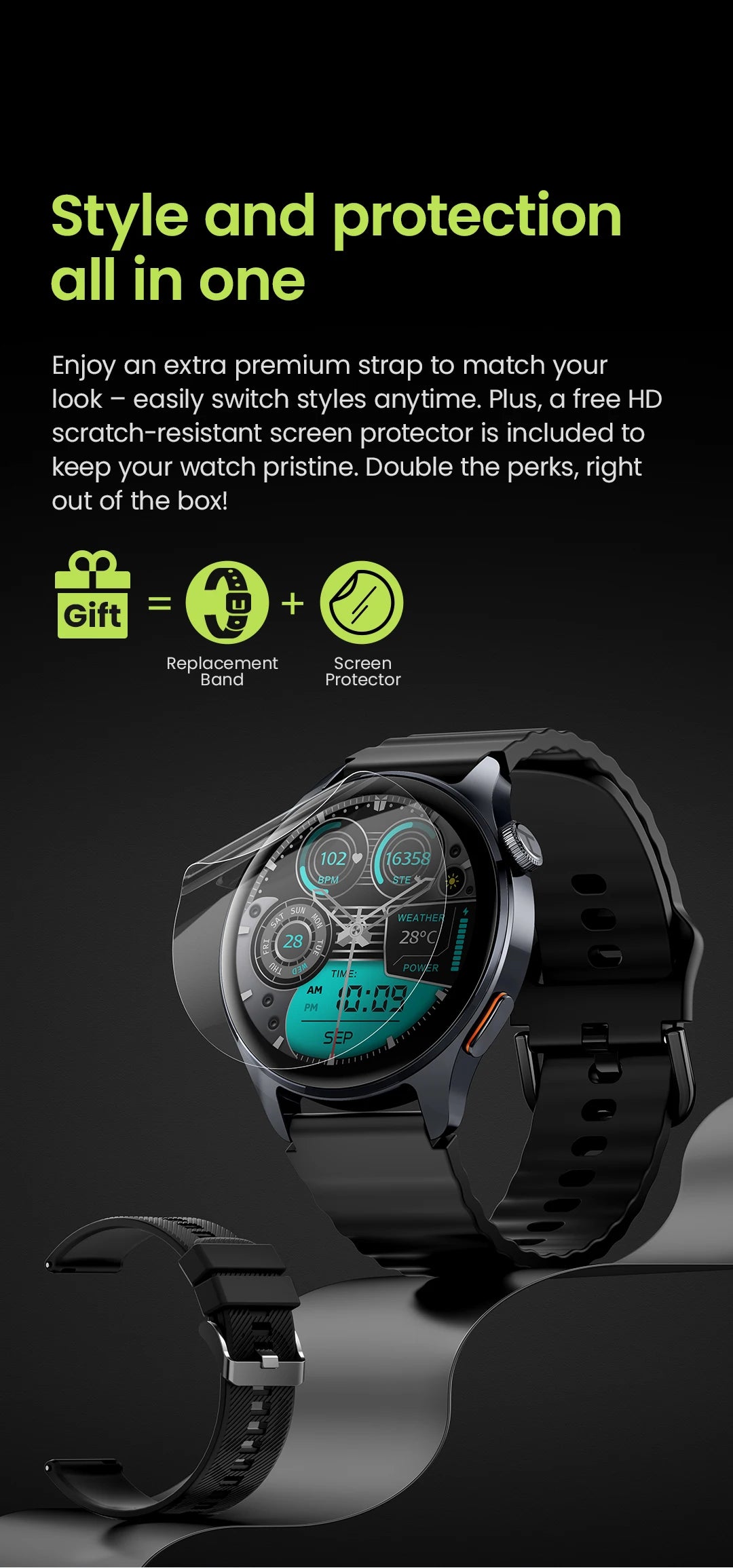 HAYLOU Watch 4S GPS Smartwatch 1.43” HD AMOLED Display 5 Satellite GPS Positioning 120+ Workout Modes Sport Fitness Smart Watch