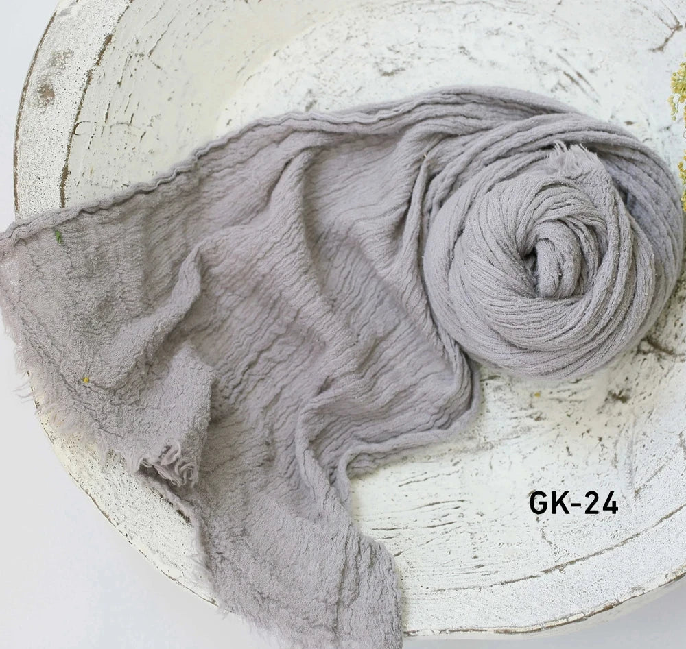 Seersucker Wrap Newborn Photography Props Soft Cotton Gauze Baby Swaddle Blanket Infant Studio Photo Basket Backdrop Accessories