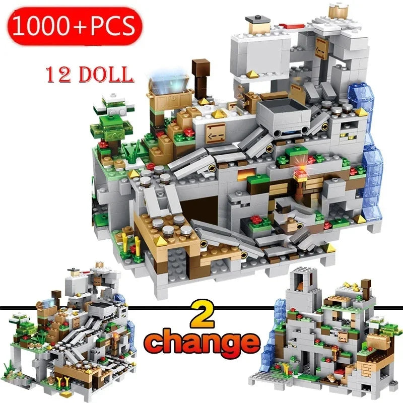 1315pcs The Village Special Edition Building Blocks With Steve Action Figures Set Toy