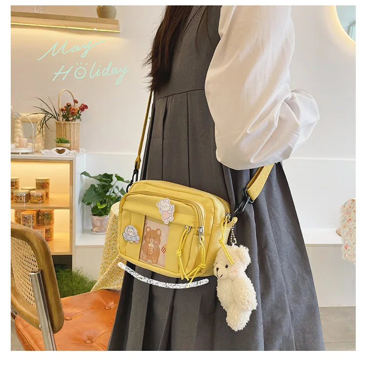 New Kawaii Bag Girls 2025 New JK Transparent Bag Small Crossbody Bag For Women Purses and Handbags Shoulder Bag Itabag Bolso