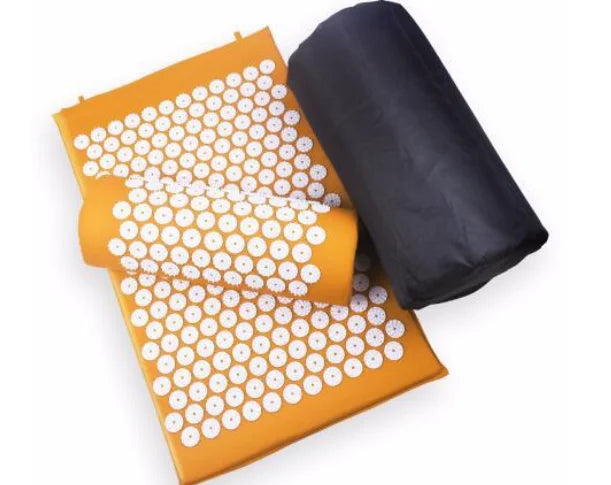 Acupressure Mat Massage Acupuncture Mat and Pillow Set  with Spike Points for Neck, Back and Stress Relief