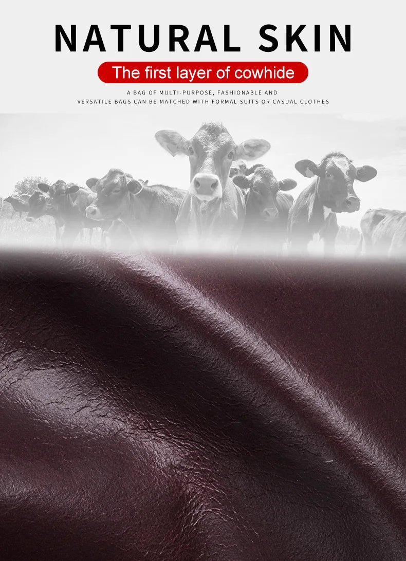 BULLCAPTAIN 2023 The Latest Men's Leather Chest Bag Large Capacity Casual Men's Messenger Bag Classic Leather Chest Bag XB 127