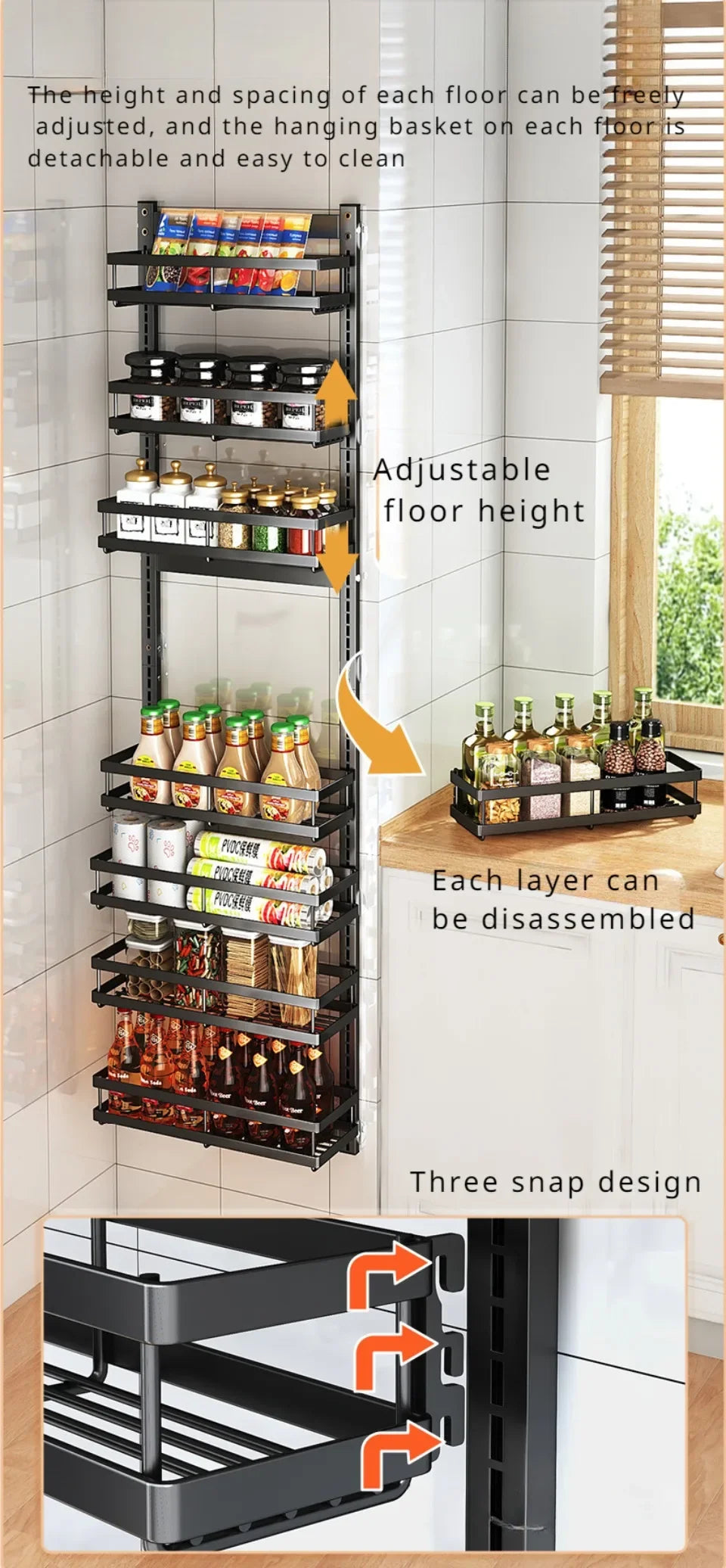 Tier Pantry Door Organization Hanging Basket Wall Spice Rack Over Door Pantry Organizer Kitchen Organizers And Storage Pantry