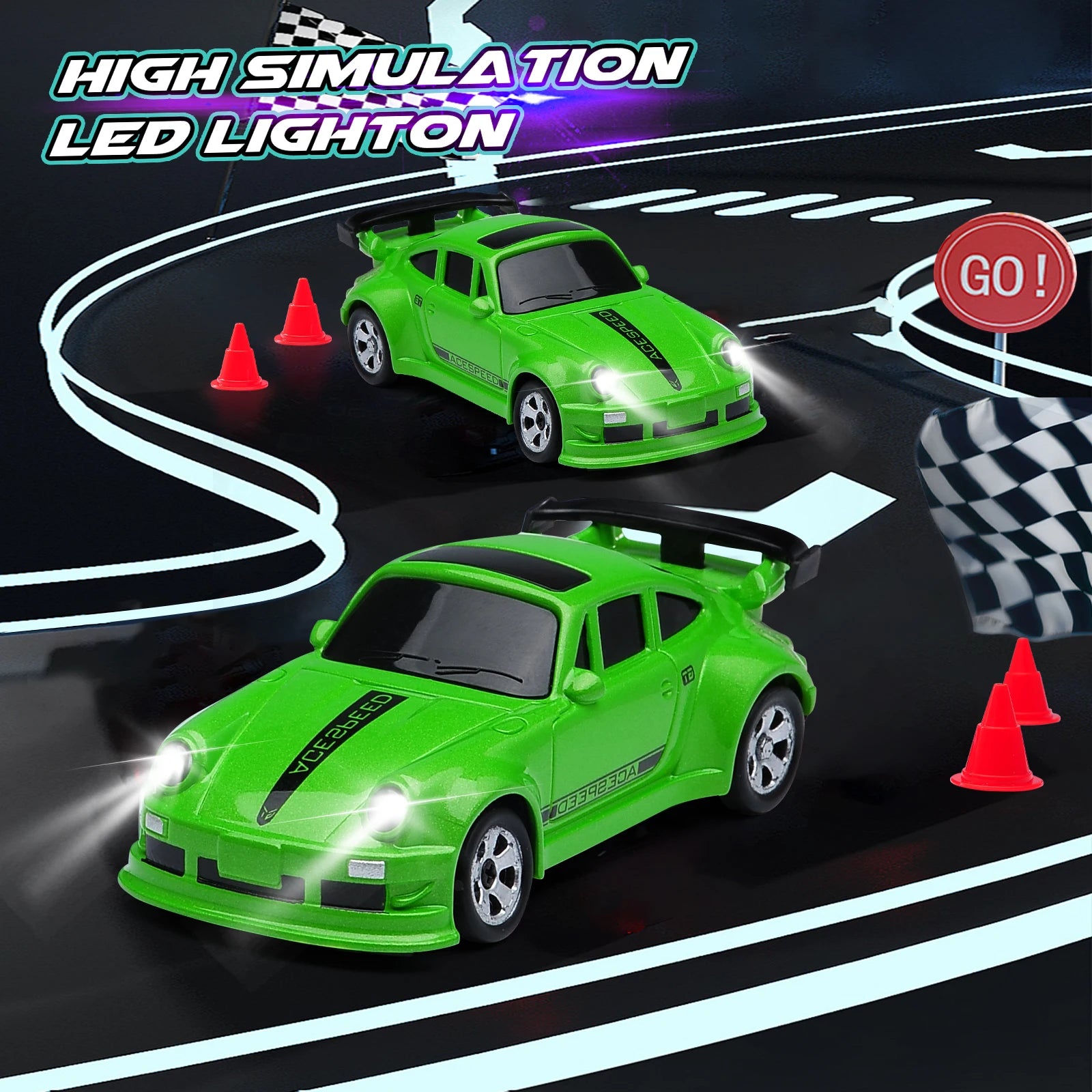 1/64 RC Car Four-Wheel Drive Remote Control Desktop Stunt Car Full Proportions Mini Racing Drift Car Toy Model Boy Gift