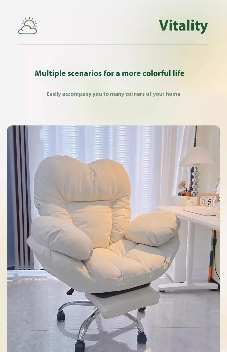 Computer Sofa Chair, Home Comfortable Sedentary Backrest Desk Chair, Anchor Live Broadcast Chair, Bedroom Office Chair Fauteuil