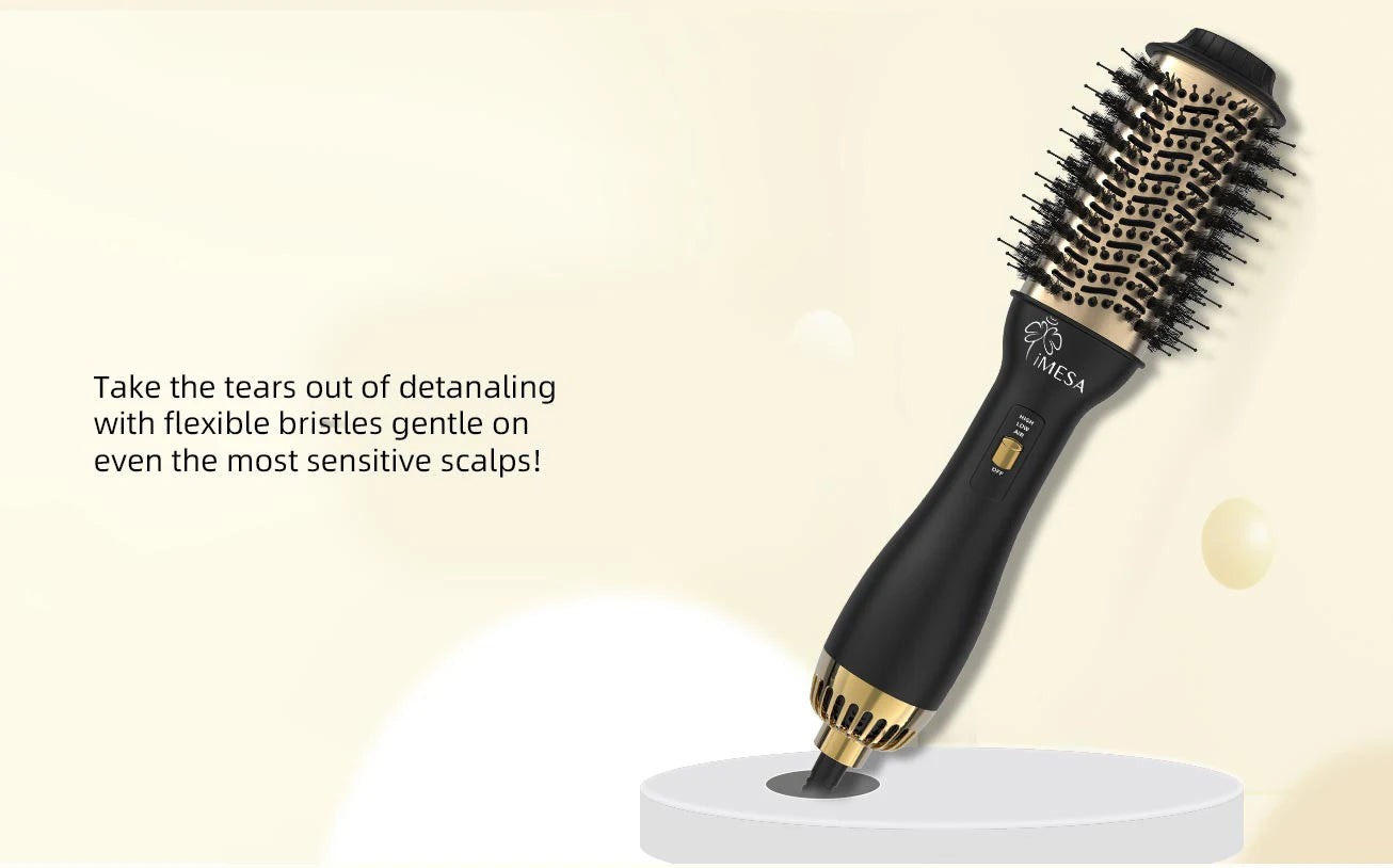 imesa 4 in 1 Hot Air Brush&Volumizer PLUS 2.0multifunctional styler professional home straight curling iron Free storage bag