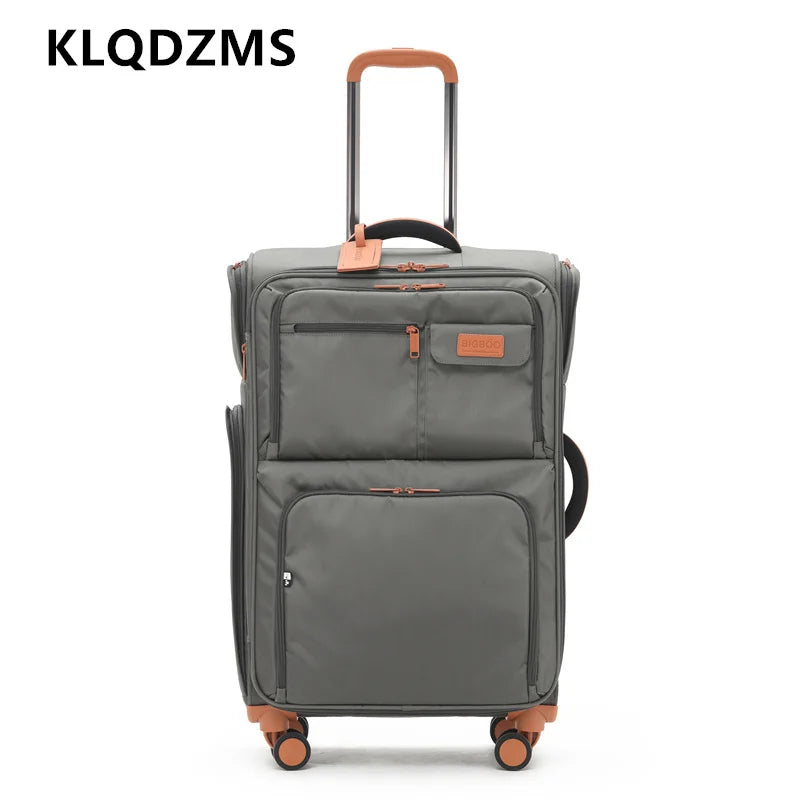 KLQDZMS Luggage Travel Bag Set 20"24"28 Inch Large Capacity Trolley Case Oxford Cloth Boarding Box with Wheels Rolling Suitcase