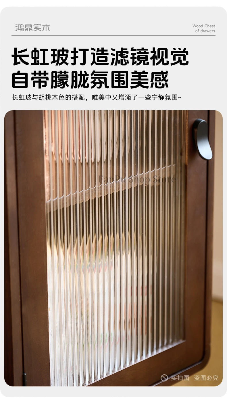 Solid wood chest of drawers, TV cabinet side cabinet, sofa side cabinet, bedroom storage cabinet, robot bedside cabinet