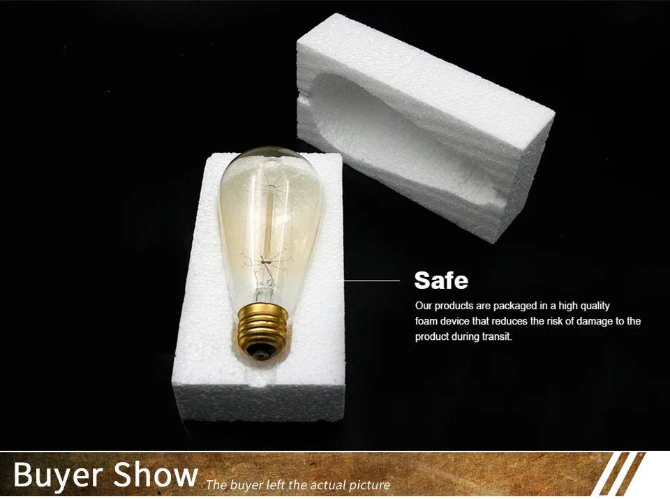 Dimmable Edison Light Bulb E27 40W 220V Retro Vintage Edison Bulb Incandescent Ampoule Bulbs Vintage Edison Lamp Retro Light