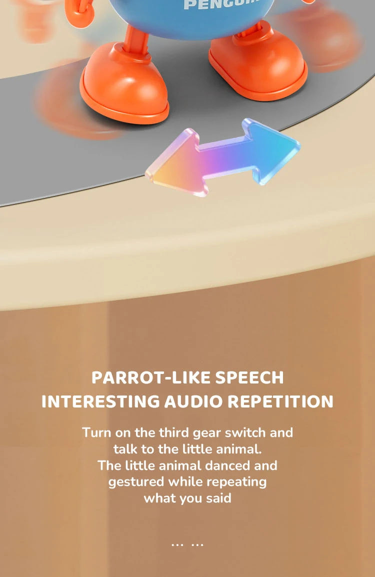 Penguin Electronic Toy Kids Electronic Pets with Music Light Animal Game Frog Walking Dance Moving Kid Toys 3 Year Gifts