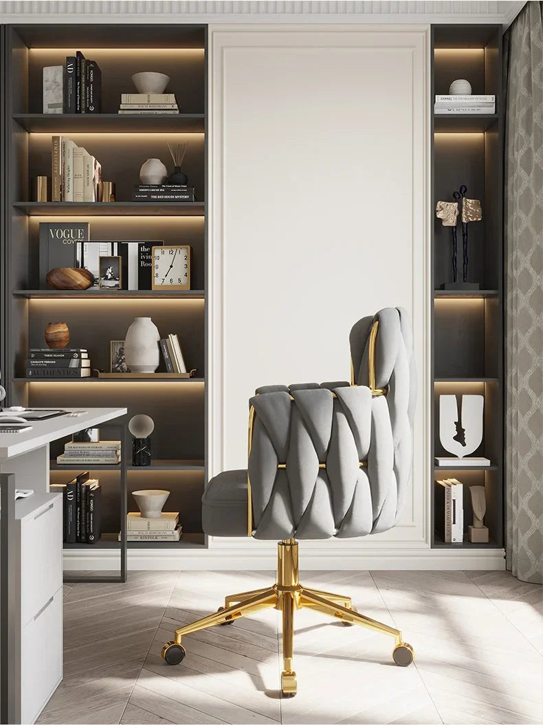 Study Throne Office Chair Vanity Modern Ergonomic Luxury Nordic Office Chair Designer Relaxing Sillas De Oficina Salon Furniture